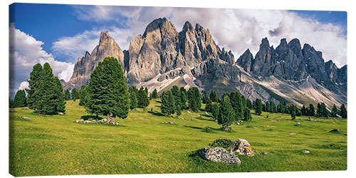 Tableau sur toile L'été dans les Alpes dolomitiques