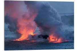 Gallery Print Lava trifft auf Wasser, Big Island, Hawaii