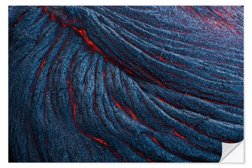Sisustustarra Glowing Lava Flow on Big Island, Hawaii