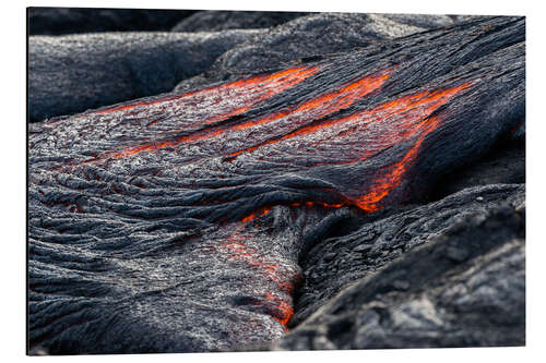 Print på aluminium Hot flowing Lava on Big Island, Hawaii