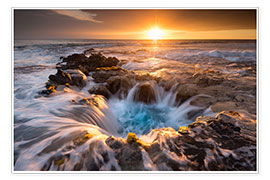 Wall print  Pools of Paradise during Sunset at the Coast of Hawaii (Big Island) - Markus Ulrich