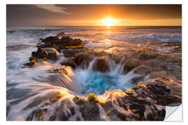 Wall sticker Pools of Paradise during Sunset at the Coast of Hawaii (Big Island)