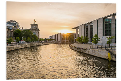 PVC-taulu Sunset at the Reichstag in Berlin