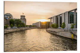 Magnettafel Sonnenuntergang am Reichstag in Berlin