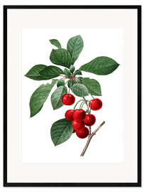 Plakat artystyczny premium w ramie cherry