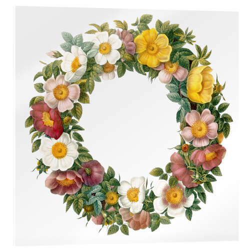 Acrylic print Wreath of wild roses