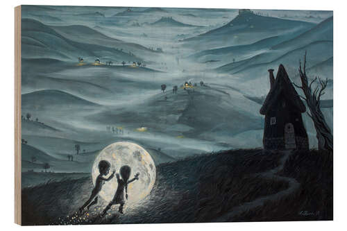 Quadro de madeira We Love Dreaming Into That Dying Light