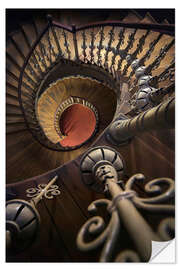 Autocolante decorativo Spiral ornamented staircase