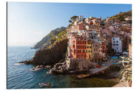 Quadro em alumínio Riomaggiore sunset, Cinque Terre, Italy