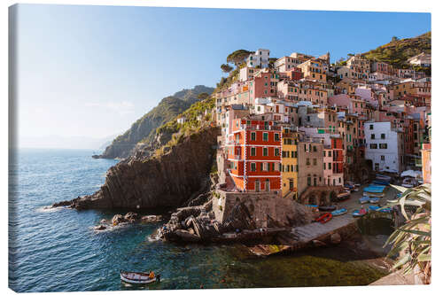 Canvas print Riomaggiore sunset, Cinque Terre, Italy