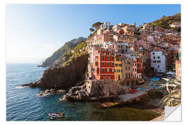 Wall sticker Riomaggiore sunset, Cinque Terre, Italy