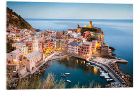 Cuadro de metacrilato Evening at Vernazza, Cinque Terre, Italy