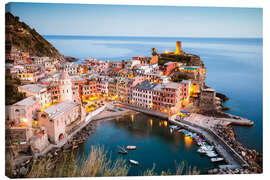 Tableau sur toile Vernazza le soir, Cinque Terre, Italie