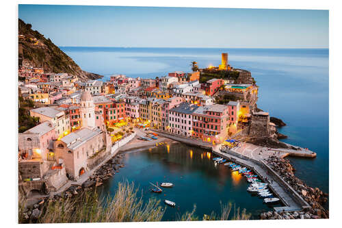 Foam board print Evening at Vernazza, Cinque Terre, Italy