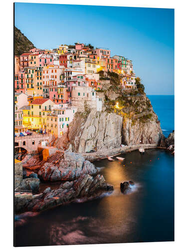 Aluminium print Manarola in the evening, Cinque Terre, Italy