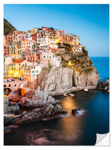 Sticker mural Manarola le soir à Cinque Terre en Italie