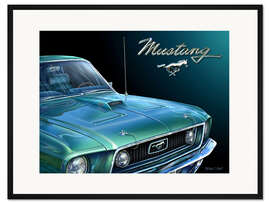 Gerahmter Kunstdruck 1969 MUSTANG