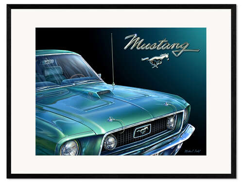 Kehystetty taidepainatus 1969 MUSTANG