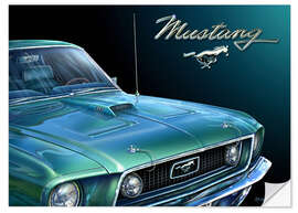 Sticker mural 1969 Mustang