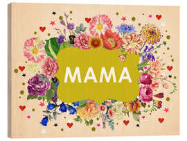 Wood print Mama