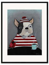 Plakat artystyczny premium w ramie Boston Terrier