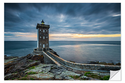 Selvklæbende plakat Brittany Lighthouse