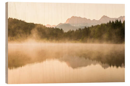 Hout print Summer morning at Geroldsee