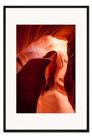Gerahmter Kunstdruck Formation in Canyon X slot canyon, Page, Arizona, USA
