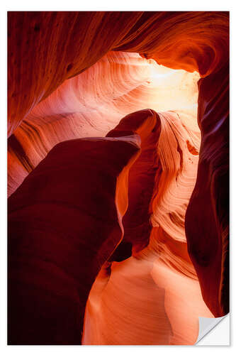 Sticker mural Formation in Canyon X slot canyon, Page, Arizona, USA