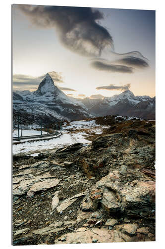 Gallery print Sunset scenery from Gornergrat with Matterhorn and Dent Blance  Zermatt, Valais, Switzerland