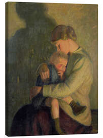 Stampa su tela Mother and Child: Candlelight