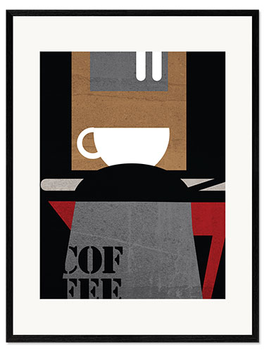 Gerahmter Kunstdruck Kaffeebecher