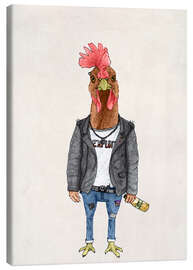 Leinwandbild Punk Hahn