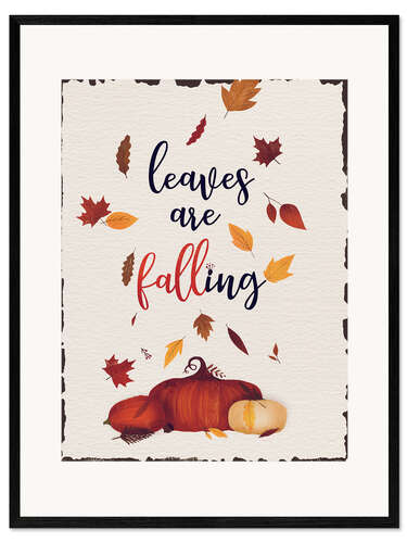 Gerahmter Kunstdruck Leaves Are Falling