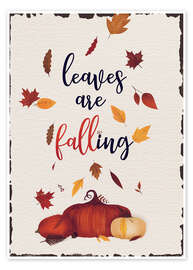 Wall print  Leaves Are Falling - Sybille Sterk