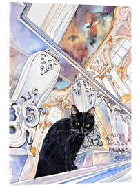 Acrylglasbild  Katze in der Eremitage, Kunstmuseum in Saint-Petersburg - Anastasia Mamoshina