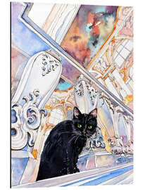 Alubild Katze in der Eremitage, Kunstmuseum in Saint-Petersburg