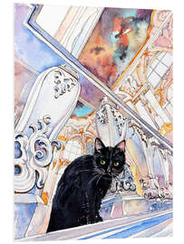 Hartschaumbild Katze in der Eremitage, Kunstmuseum in Saint-Petersburg