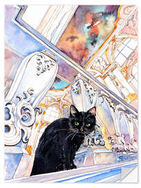 Wandsticker Katze in der Eremitage, Kunstmuseum in Saint-Petersburg