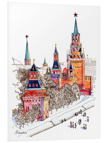 Foam board print Kremlin, Red Square, Moscow