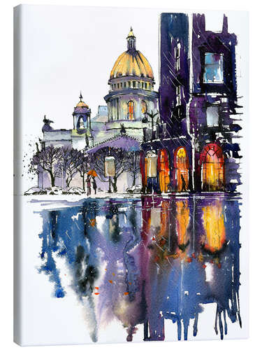 Canvas print Rainy Day in Saint Petersburg, Russia