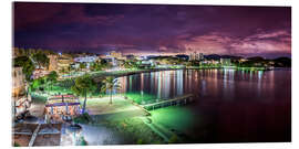 Acrylglasbild Mallorca Paguera bei Nacht