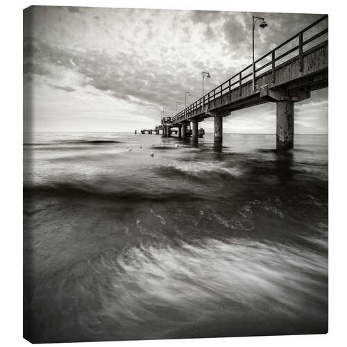 Canvas print Sea Bridge with Seagulls / II