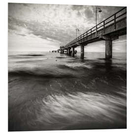 Print på skumplade Sea Bridge with Seagulls / II