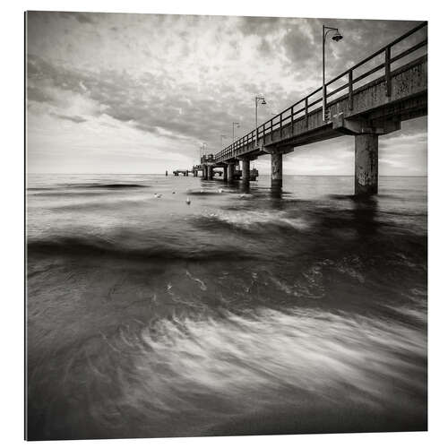 Tableau en plexi-alu Sea Bridge with Seagulls / II