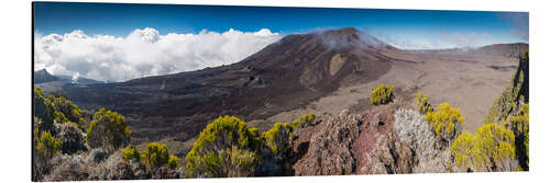 Aluminium print Panorama of Piton de la Fournaise, La Reunion, France