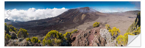 Autocolante decorativo Panorama of Piton de la Fournaise, La Reunion, France