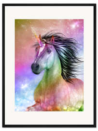 Gerahmter Kunstdruck Einhorn - Sei Authentisch