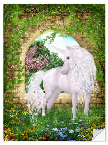 Selvklebende plakat Unicorn - Oasis of Calmness