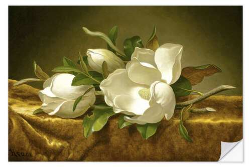 Vinilo para la pared Magnolias doradas